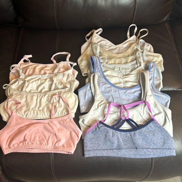 Girls Bra Bundle! 11 size Small 5-6 trainer bras. Childrens Place, All In Motion - Picture 1 of 3
